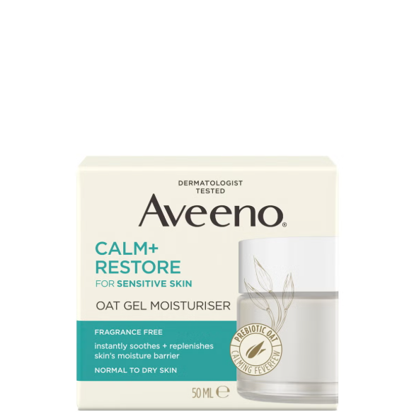 Aveeno Face CALM & RESTORE Oat Gel Face Cream Moisturiser 50ml