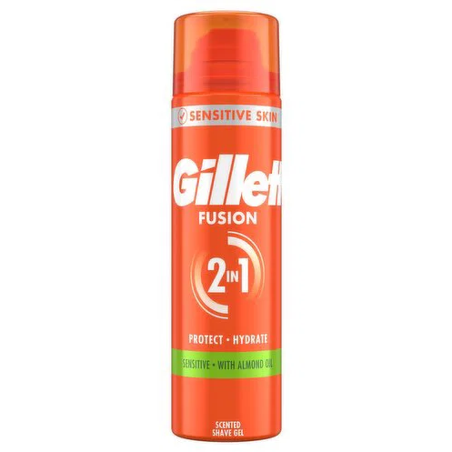 Gillette Fusion Shave Gel Sensitive, 200ml