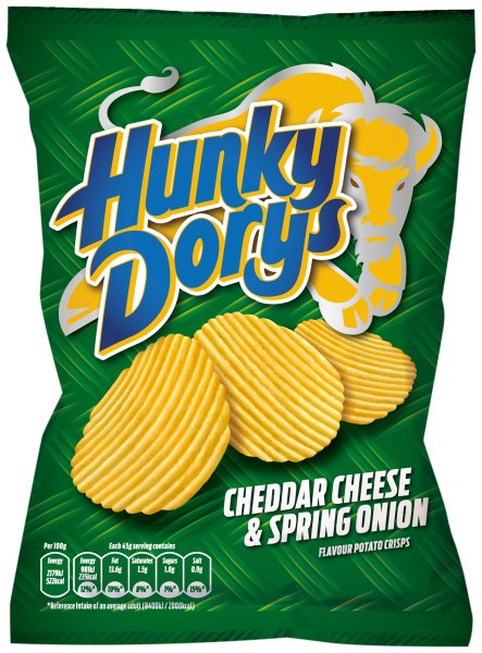 Tayto Hunky Dorys Cheddar Cheese & Spring Onion Crisps 130g